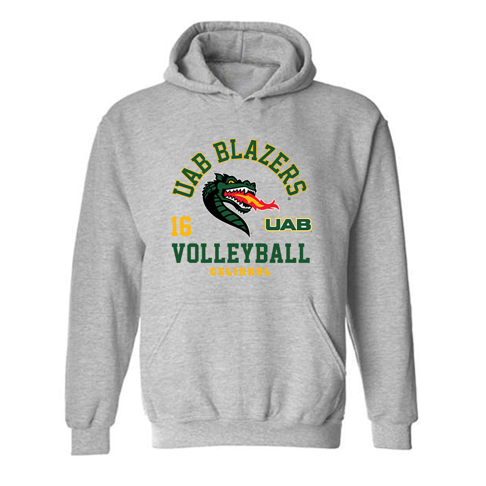 UAB - NCAA Women's Volleyball : Asli Celikkol - Classic Fashion Shersey Hooded Sweatshirt-0