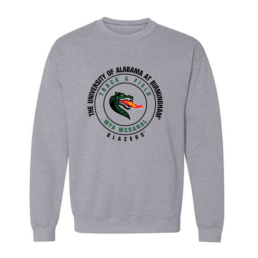UAB - NCAA Women's Track & Field : Mya McDanal - Classic Fashion Shersey Crewneck Sweatshirt-0