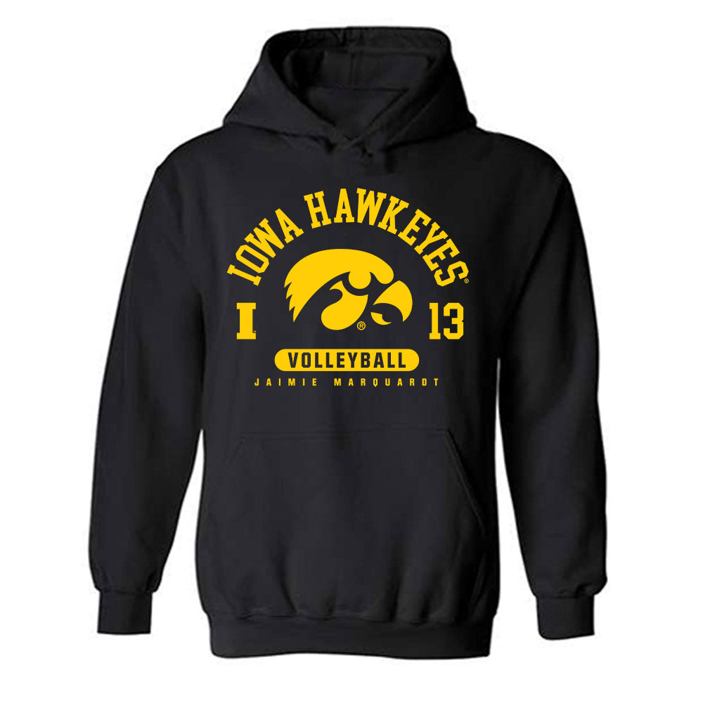 Iowa - NCAA Women's Volleyball : Jaimie Marquardt - Classic Fashion Shersey Hooded Sweatshirt-0