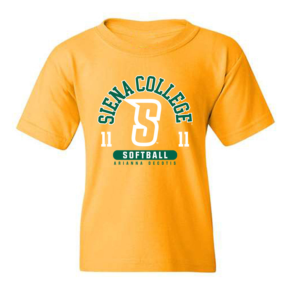 Siena - NCAA Softball : Arianna DeCotis - Classic Fashion Shersey Youth T-Shirt-0