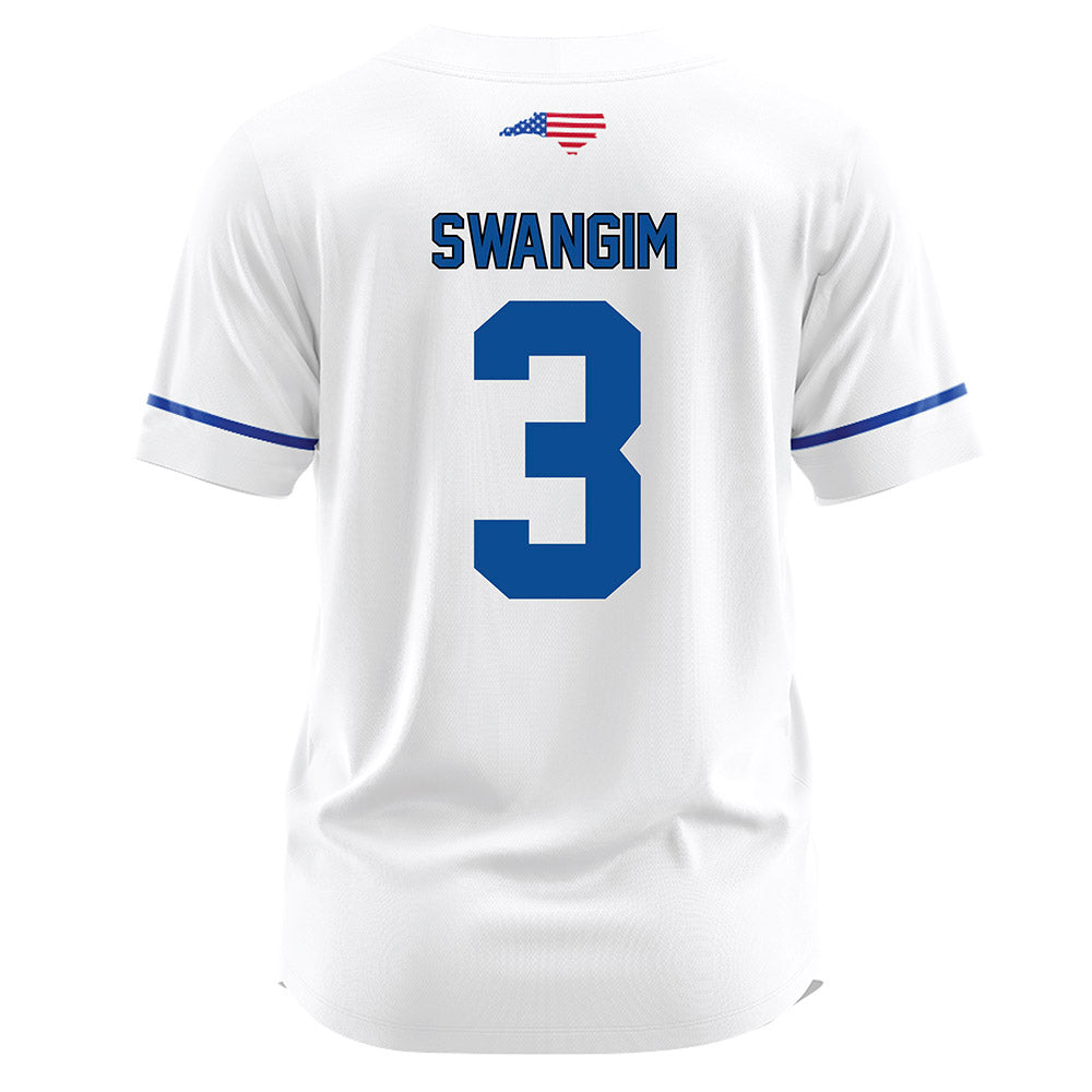 UNC Asheville - NCAA Baseball : Zeb Swangim - White Jersey-1