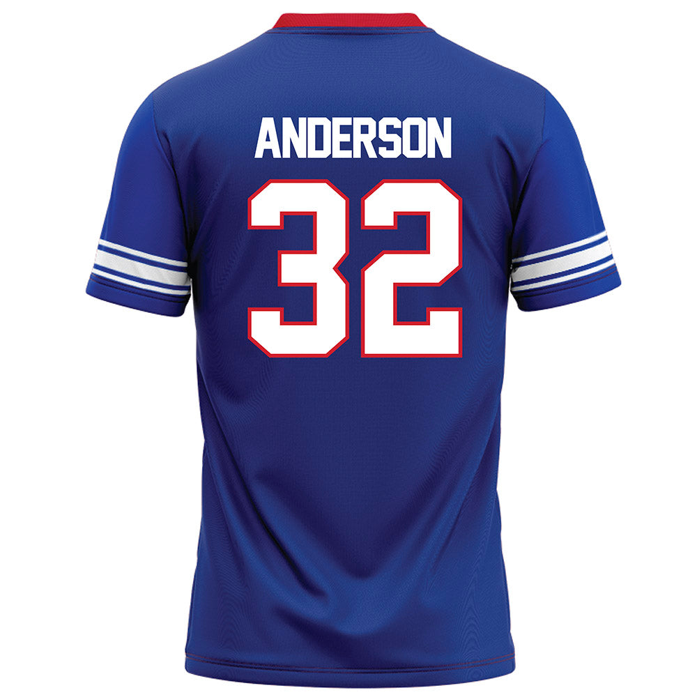 SMU - NCAA Football : Jamal Anderson - Blue Football Jersey-1