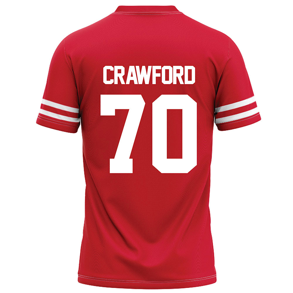 Houston - NCAA Football : Larry Crawford - Red Football Jersey-1