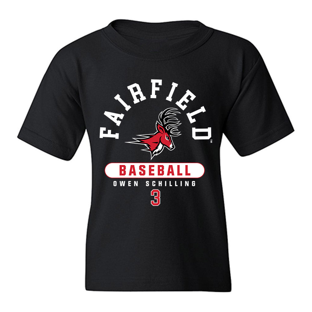 Fairfield - NCAA Baseball : Owen Schilling - Classic Fashion Shersey Youth T-Shirt-0