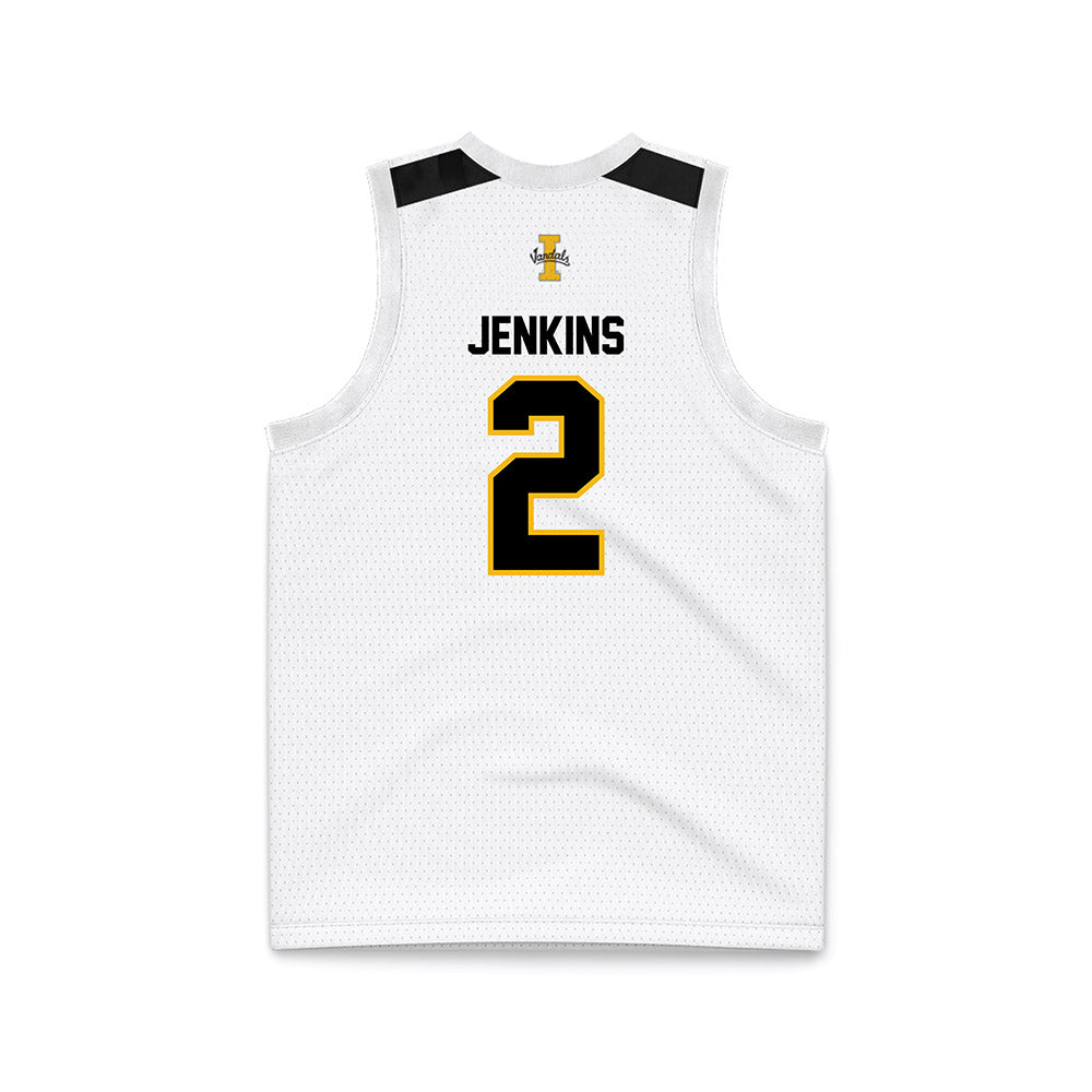 Idaho - NCAA Men's Basketball : Talon Jenkins - White Basketball Jersey-1