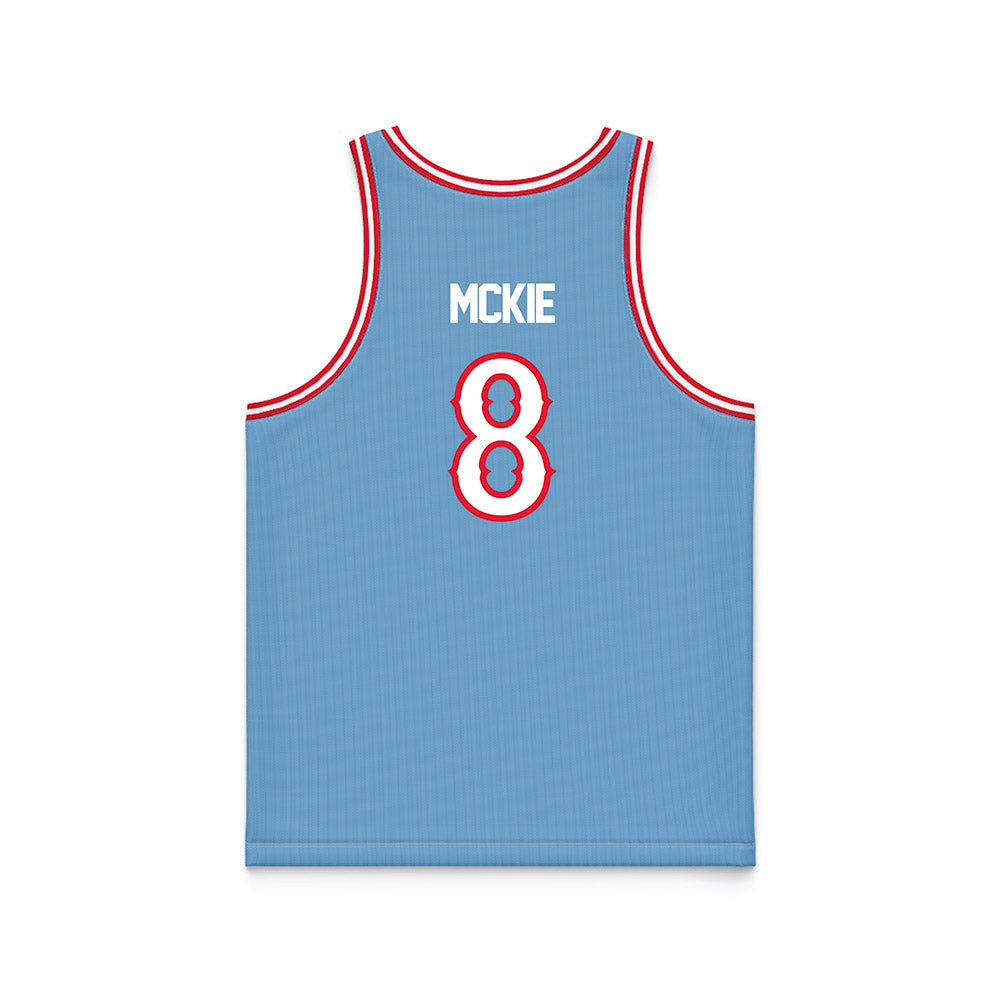 Dayton - NCAA Men's Basketball : Jaron McKie - Blue Basketball Jersey-1