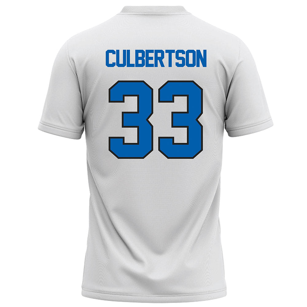 UNC Asheville - NCAA Men's Soccer : Dylan Culbertson - White Soccer Jersey-1