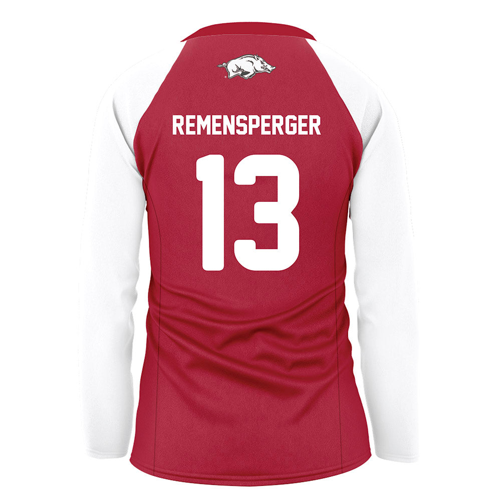 Arkansas - NCAA Women's Volleyball : Kiki Remensperger - Red Volleyball Jersey-1