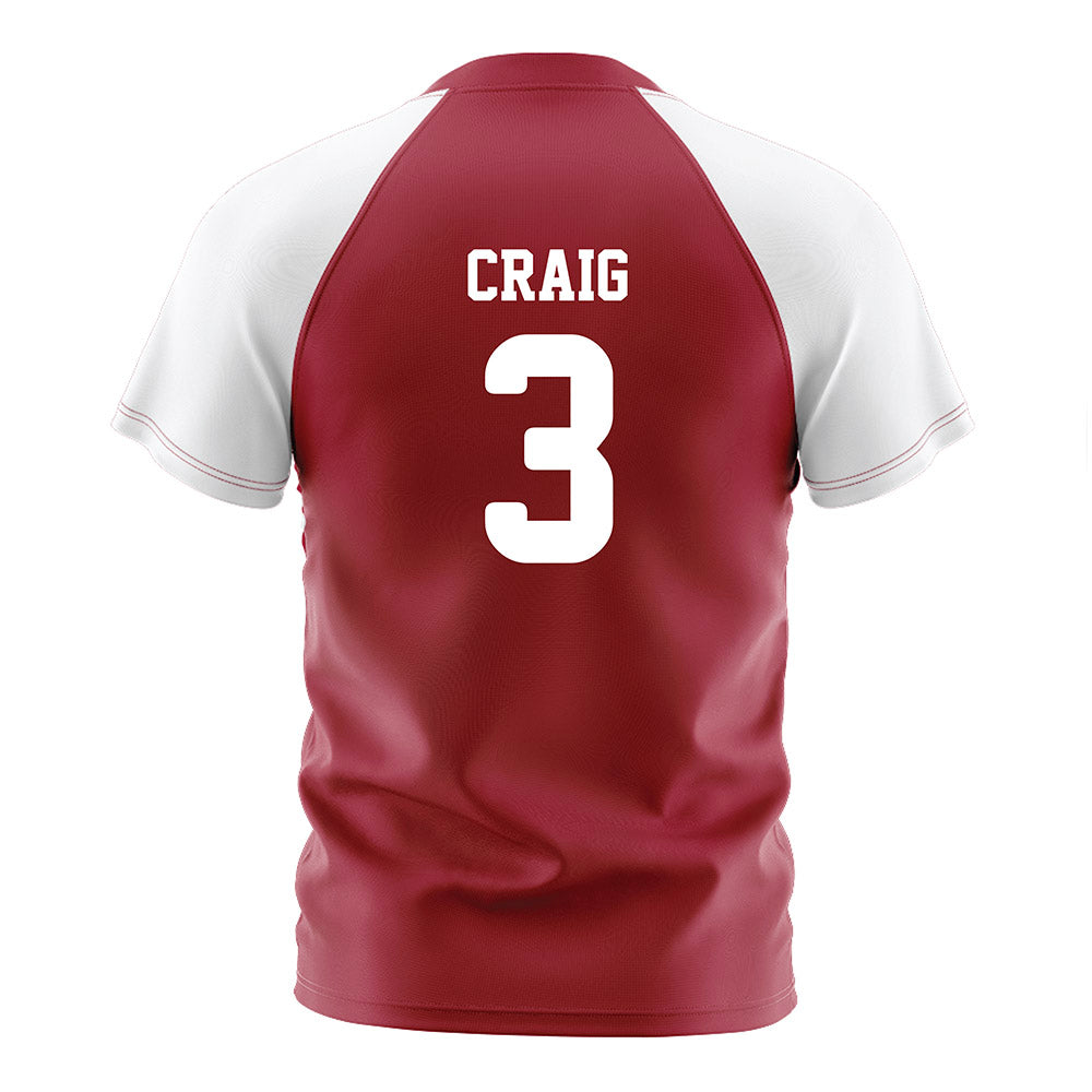 Arkansas - NCAA Women's Soccer : Nuria Craig - Cardinal Soccer Jersey-1