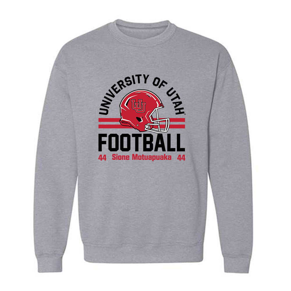 Utah - NCAA Football : Sione Motuapuaka - Classic Fashion Shersey Crewneck Sweatshirt-0