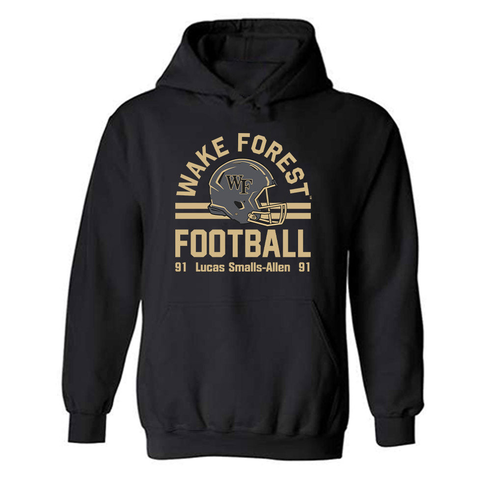 Wake Forest - NCAA Football : Lucas Smalls-Allen - Classic Fashion Shersey Hooded Sweatshirt-0