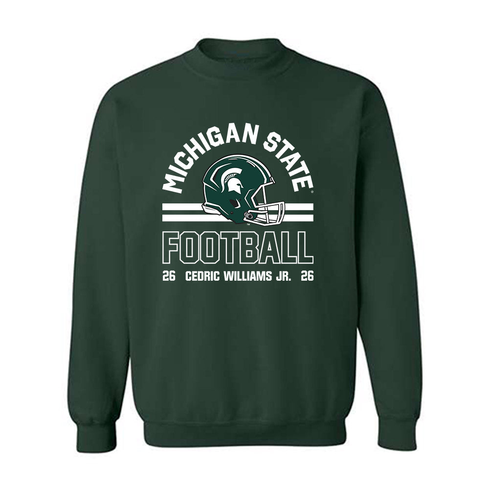 Michigan State - NCAA Football : Cedric Williams Jr. - Classic Fashion Shersey Crewneck Sweatshirt-0