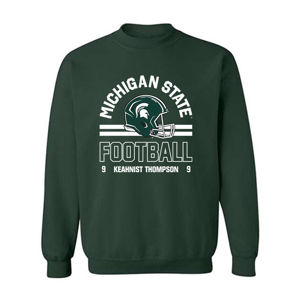 Michigan State - NCAA Football : Keahnist Thompson - Classic Fashion Shersey Crewneck Sweatshirt-0