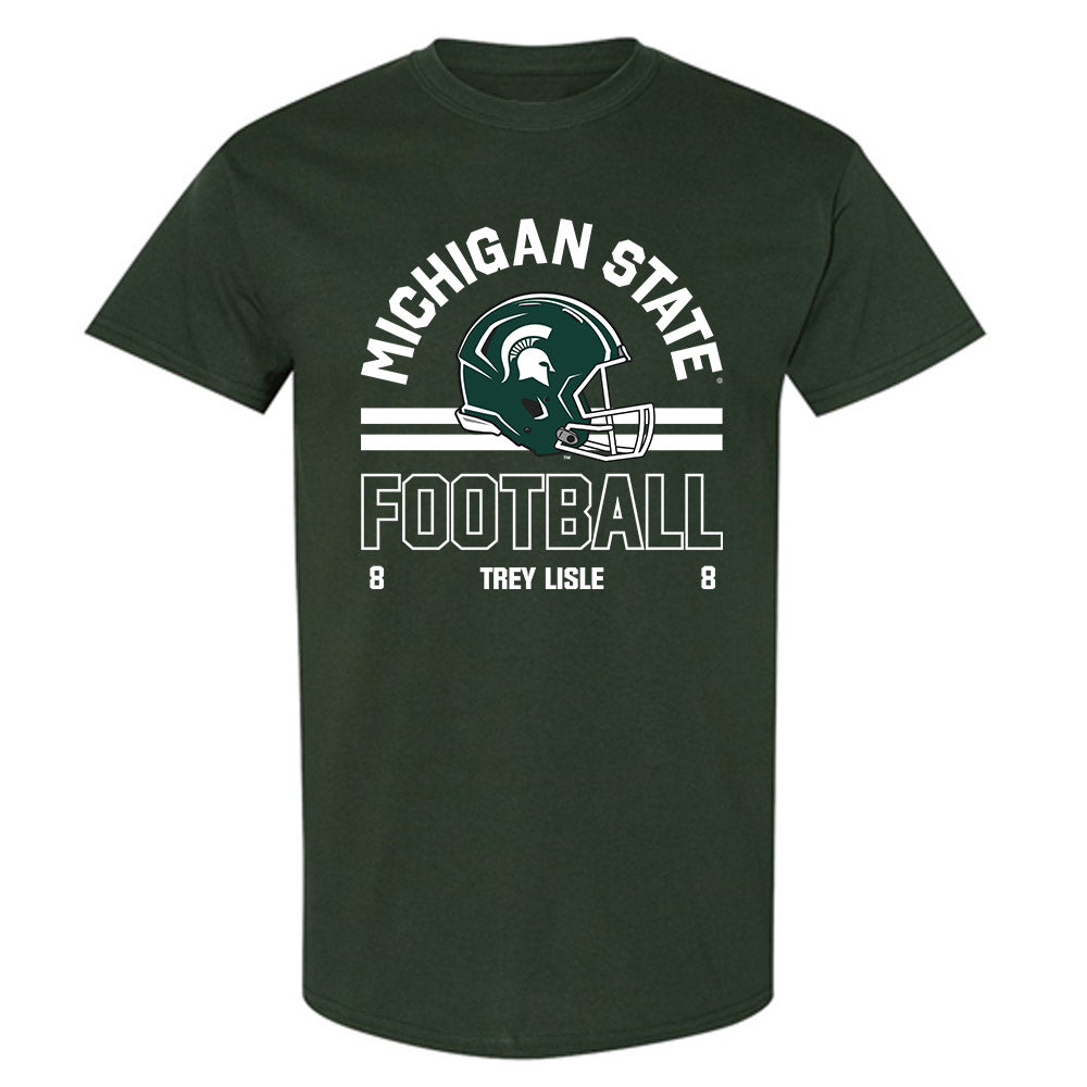 Michigan State - NCAA Football : Trey Lisle - Classic Fashion Shersey T-Shirt-0