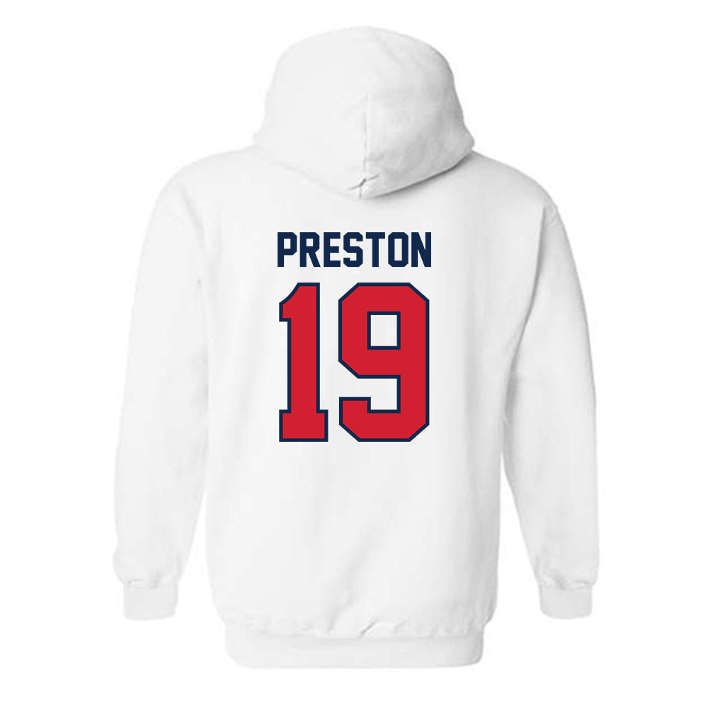 Ole Miss - NCAA Football : MJ Preston - Replica Shersey Hooded Sweatshirt-1