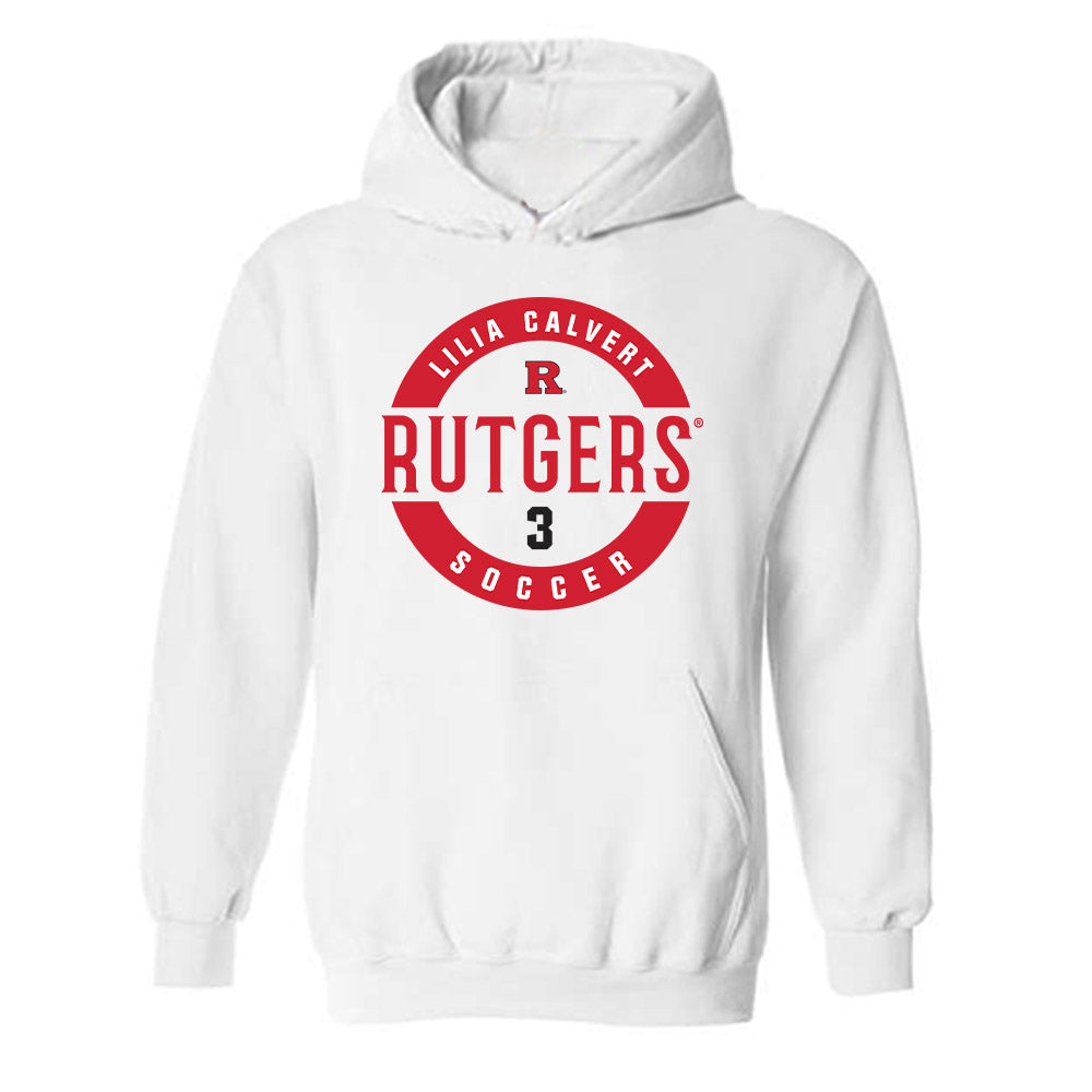 Rutgers - NCAA Women's Soccer : Lilia Calvert - Classic Fashion Shersey Hooded Sweatshirt-0