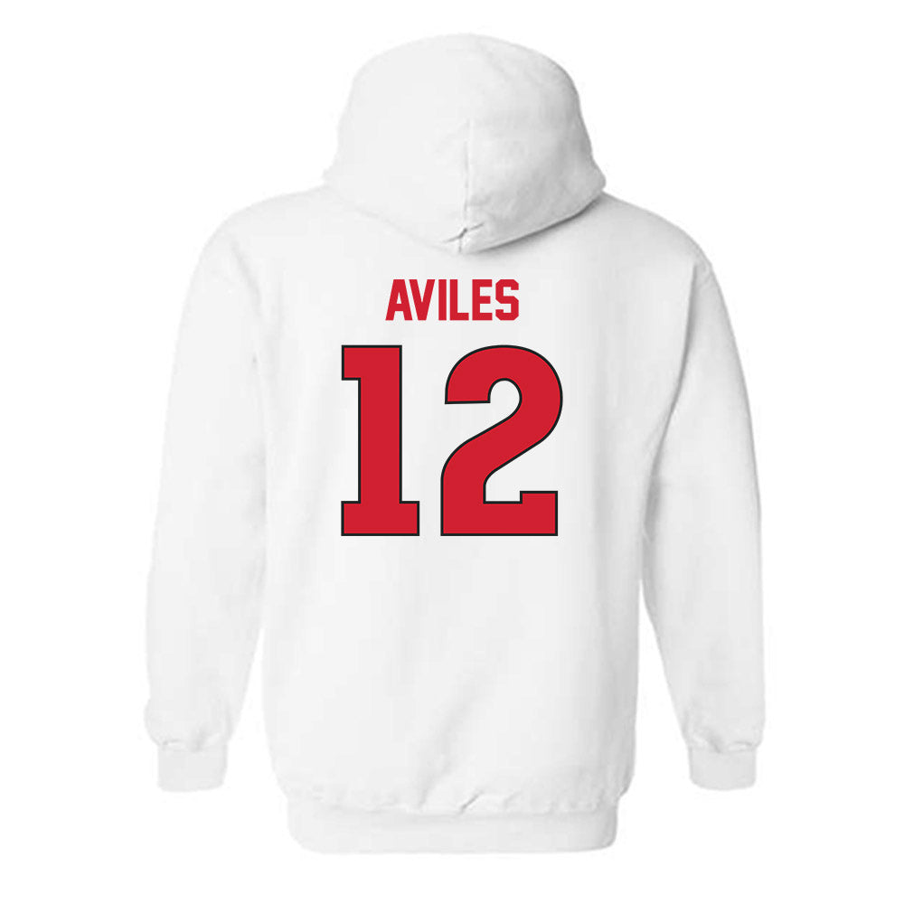 Rutgers - NCAA Men's Soccer : Lenny Aviles - Replica Shersey Hooded Sweatshirt-1