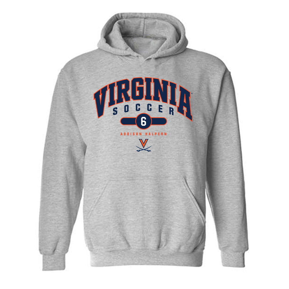 Virginia - NCAA Women's Soccer : addison halpern - Fashion Shersey Hooded Sweatshirt-0