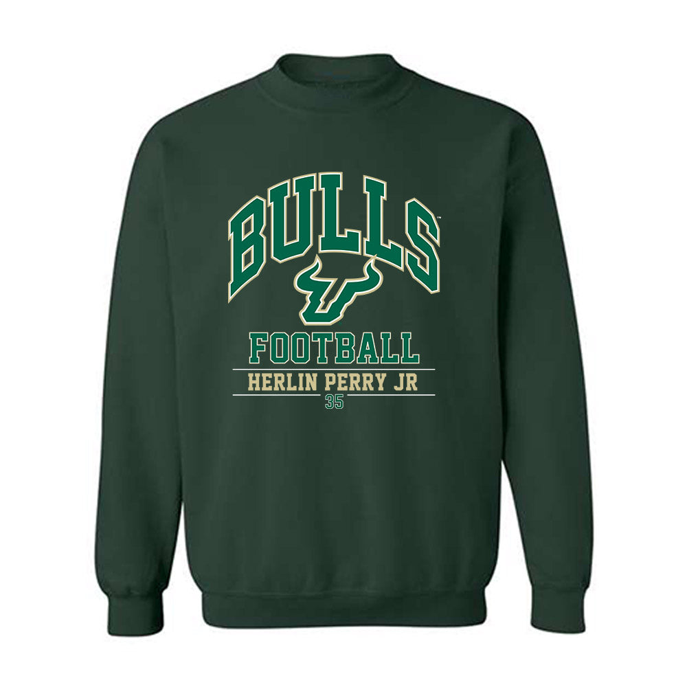 USF - NCAA Football : Herlin Perry Jr - Classic Fashion Shersey Crewneck Sweatshirt-0