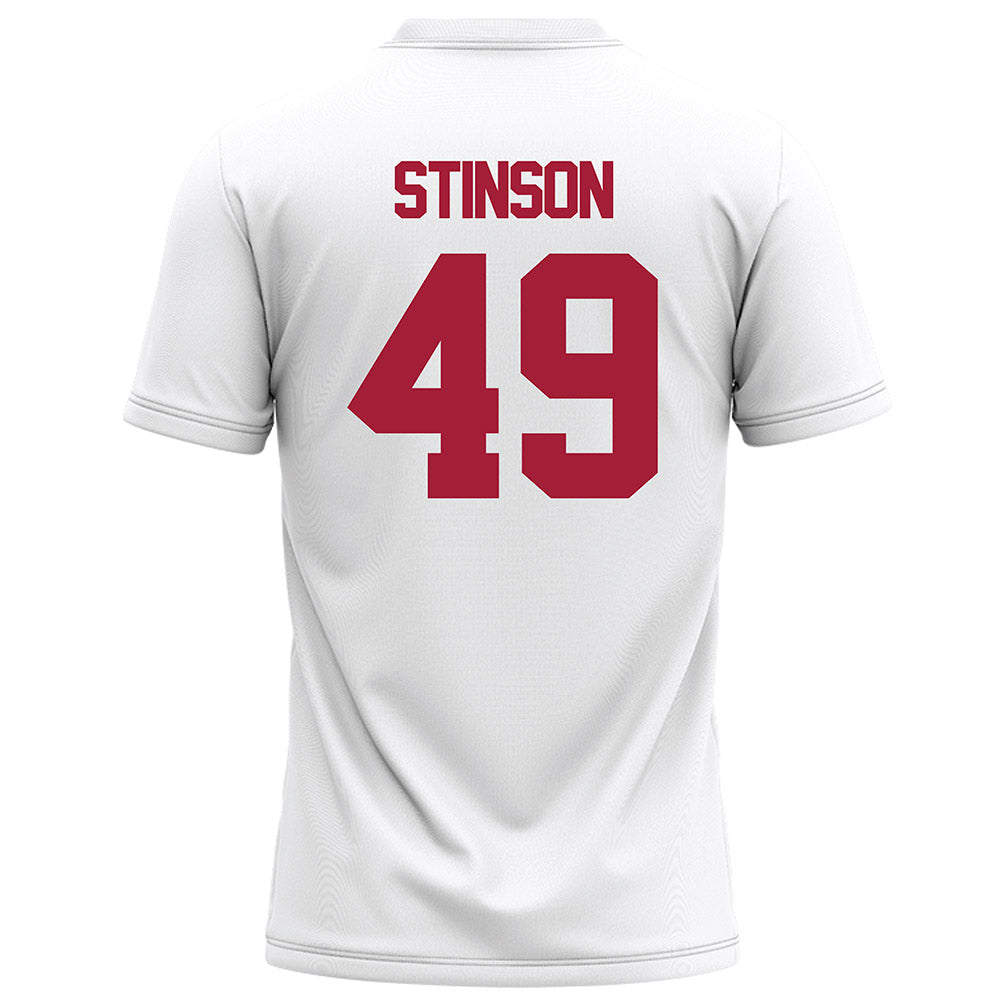 Alabama - Football Alumni : Edward Stinson - White Football Jersey