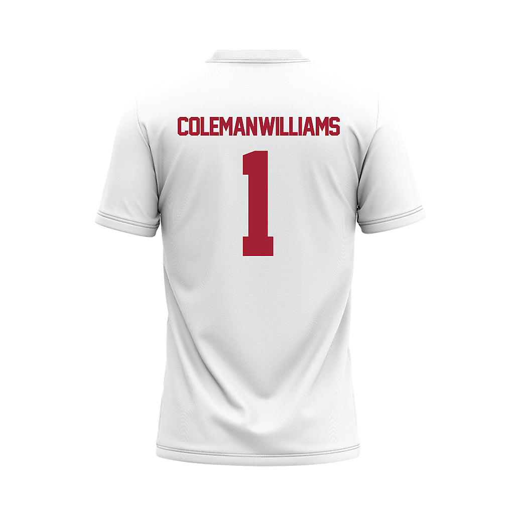 Alabama - NCAA Football : Ryan Coleman-Williams - White Football Jersey-1