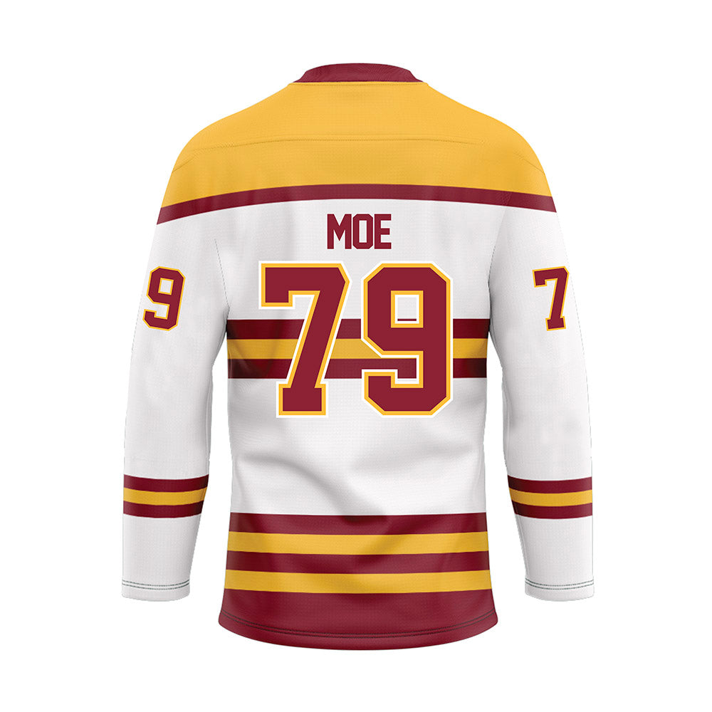 Minnesota - NCAA Men's Ice Hockey : Mason Moe - White Hockey Jersey-1