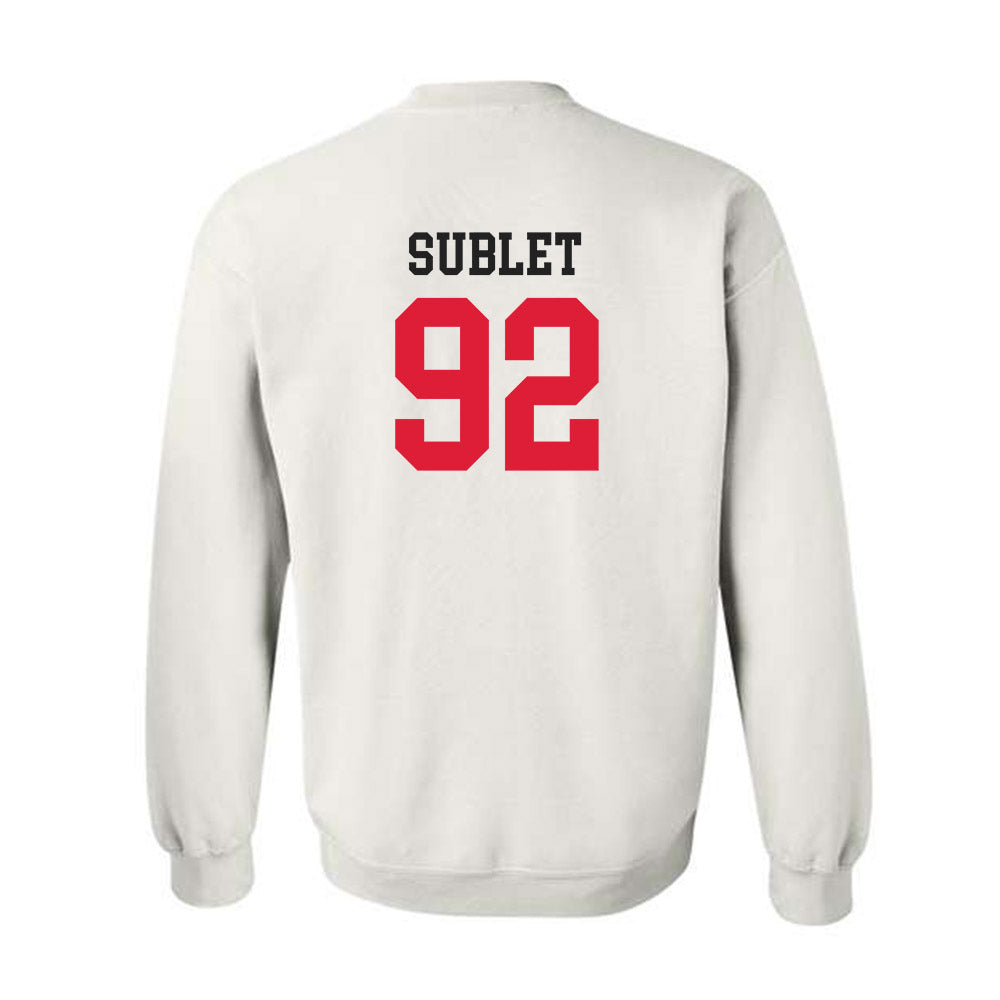 Lamar - NCAA Football : Broderick Sublet - Classic Shersey Crewneck Sweatshirt-1