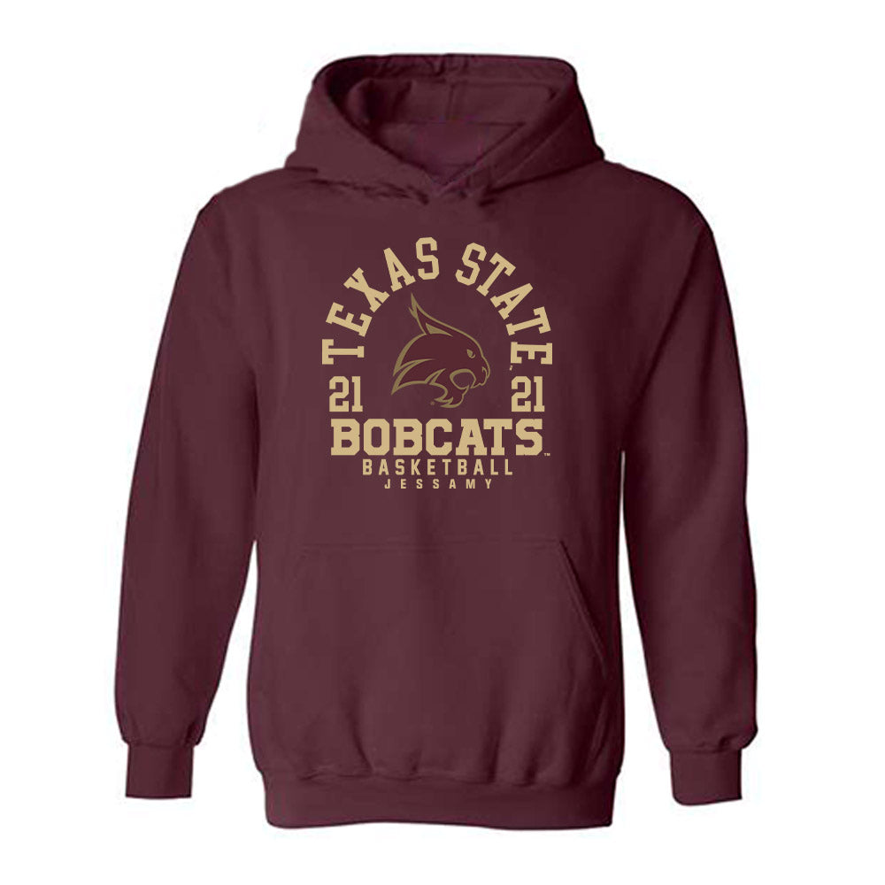 Texas State - NCAA Men's Basketball : Ronald Jessamy - Classic Fashion Shersey Hooded Sweatshirt-0