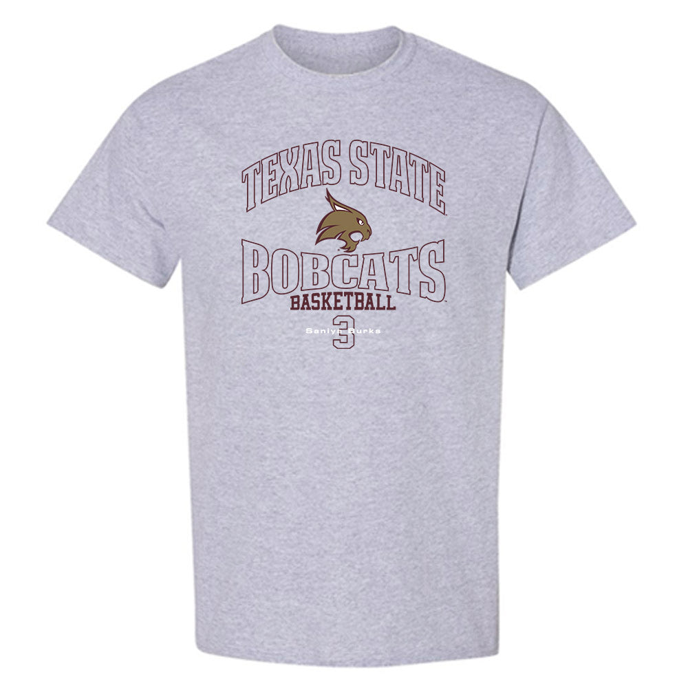 Texas State - NCAA Women's Basketball : Saniya Burks - T-Shirt-0