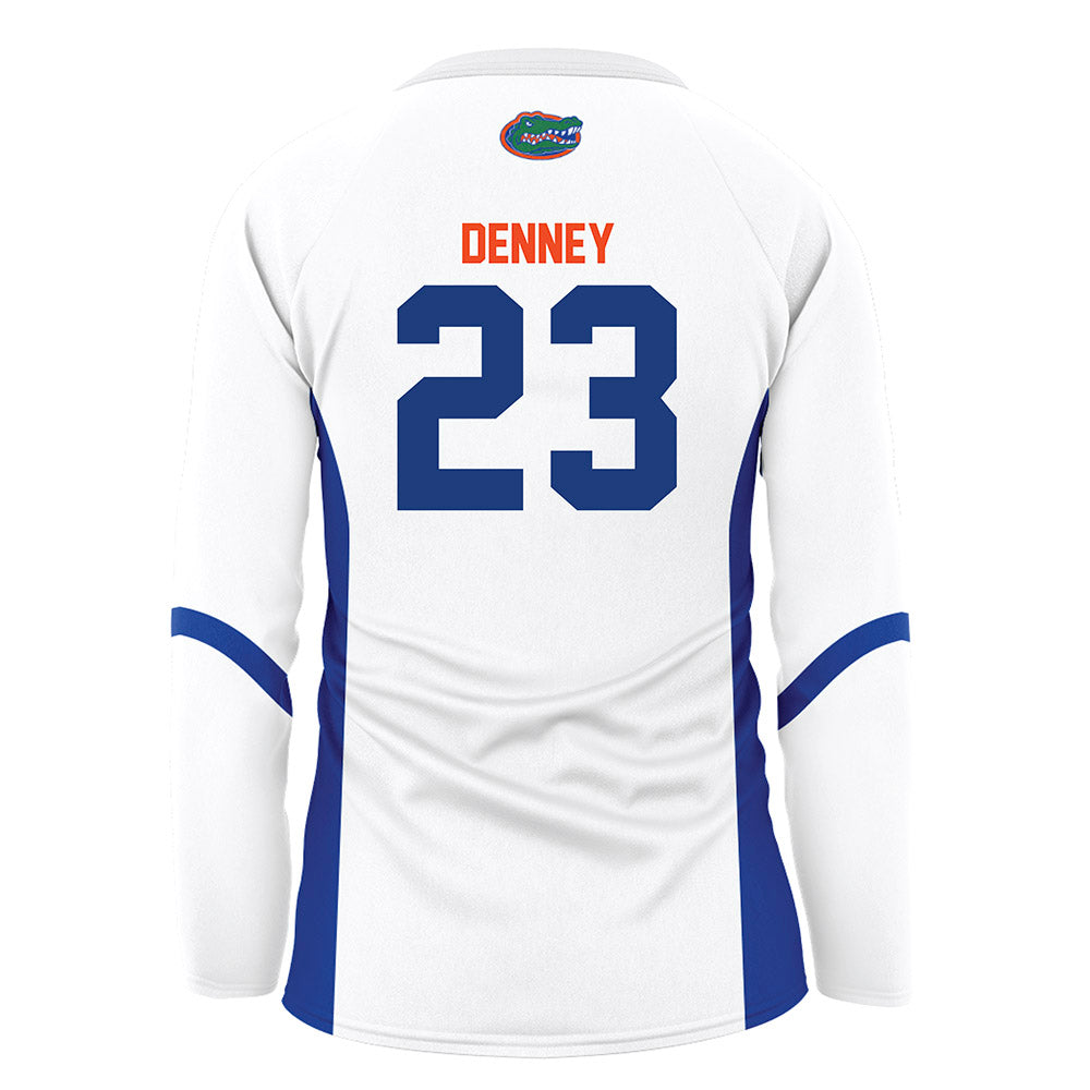 Florida - NCAA Women's Volleyball : Bri Denney - White Volleyball Jersey-1
