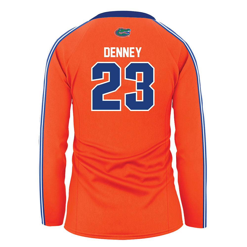 Florida - NCAA Women's Volleyball : Bri Denney - Orange Volleyball Jersey-1