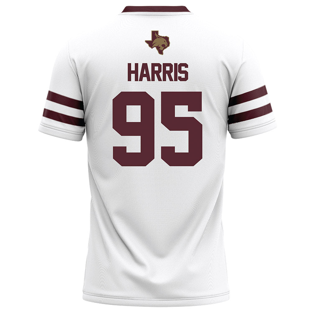 Texas State - NCAA Football : Jaylen Harris - White Football Jersey-1