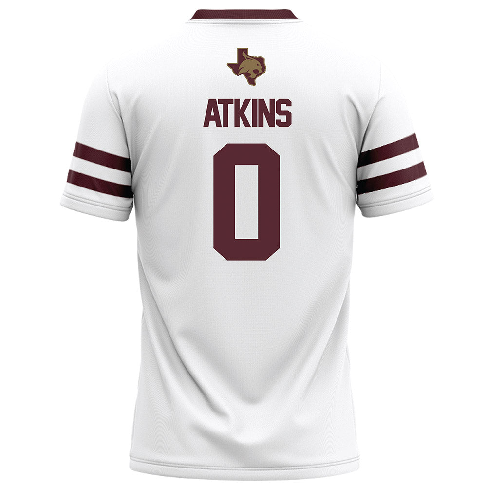 Texas State - NCAA Football : Taji Atkins - White Football Jersey-1
