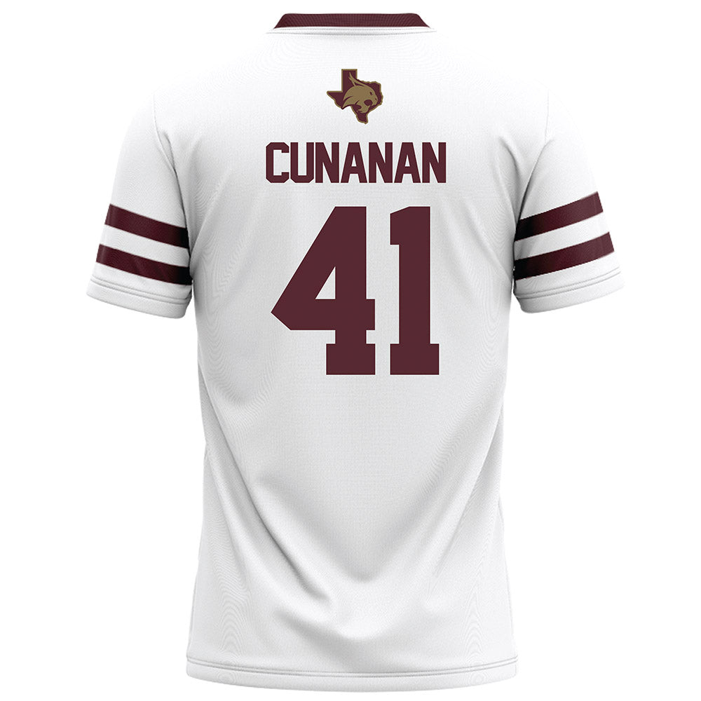 Texas State - NCAA Football : Dylan Cunanan - White Football Jersey-1