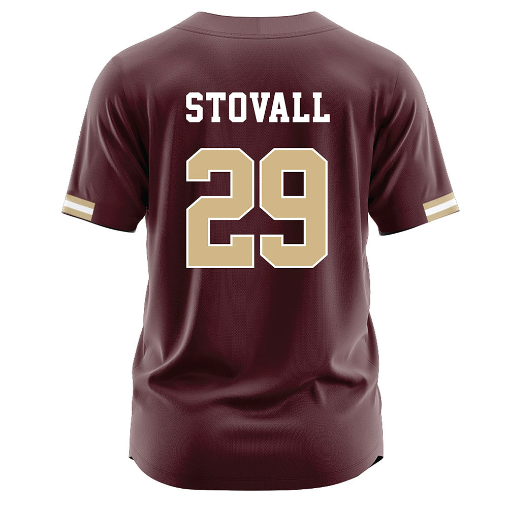 Texas State - NCAA Baseball : Kortland Stovall - Maroon Jersey-1