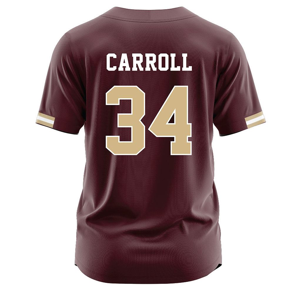 Texas State - NCAA Baseball : Coll Carroll - Maroon Jersey-1