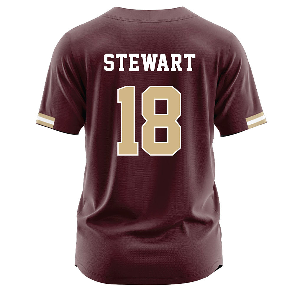 Texas State - NCAA Baseball : Jayden Stewart - Maroon Jersey-1