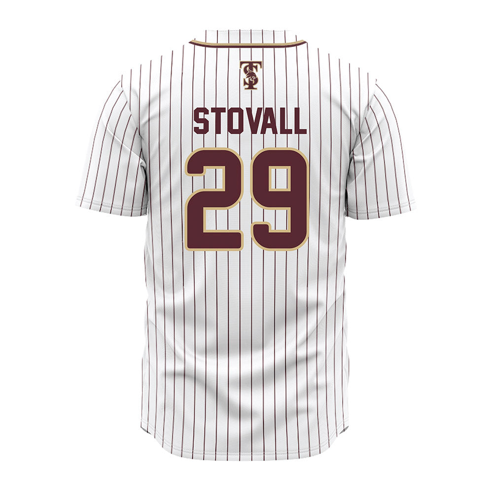 Texas State - NCAA Baseball : Kortland Stovall - White Jersey-1