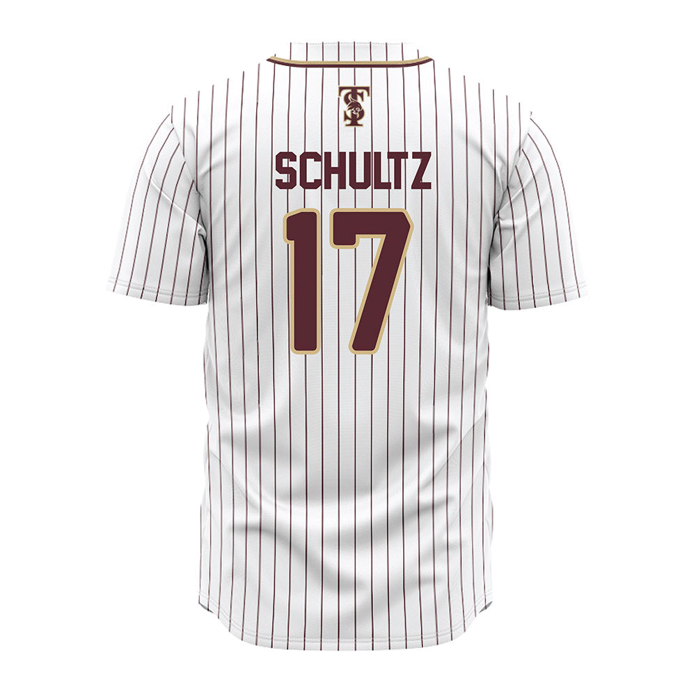 Texas State - NCAA Baseball : Logan Schultz - White Jersey-1