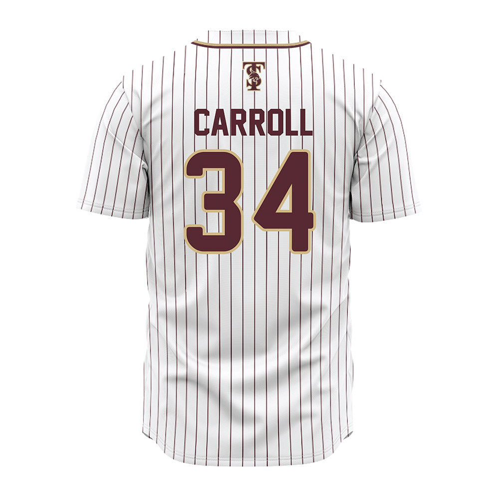 Texas State - NCAA Baseball : Coll Carroll - White Jersey-1