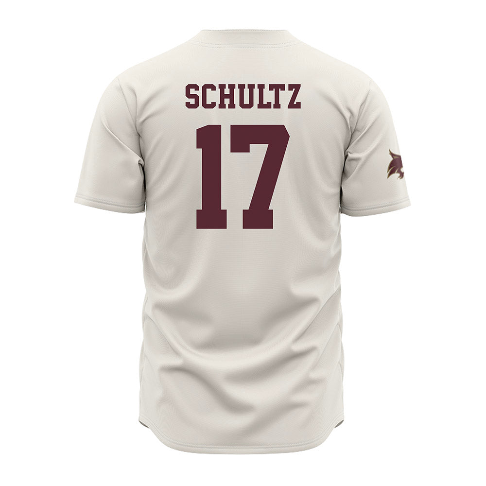 Texas State - NCAA Baseball : Logan Schultz - Cream Jersey-1