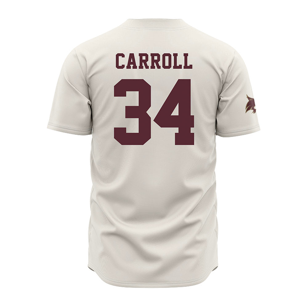 Texas State - NCAA Baseball : Coll Carroll - Cream Jersey-1
