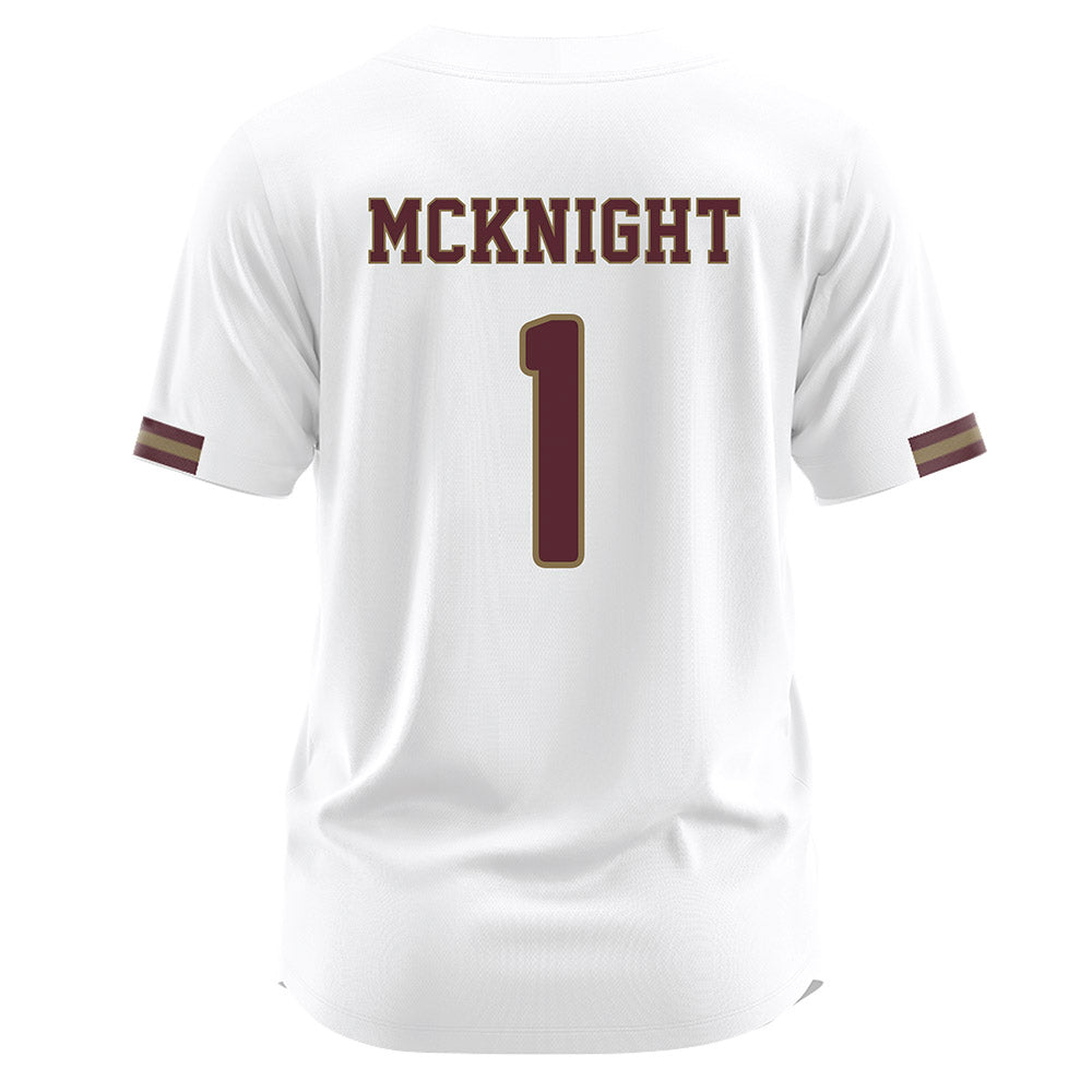 Texas State - NCAA Baseball : Jaxon McKnight - White Jersey-1