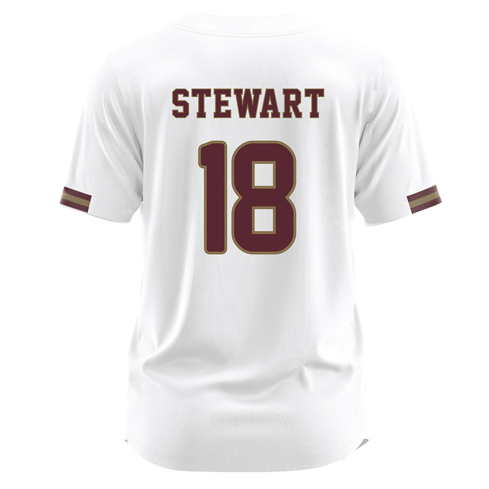 Texas State - NCAA Baseball : Jayden Stewart - White Jersey-1