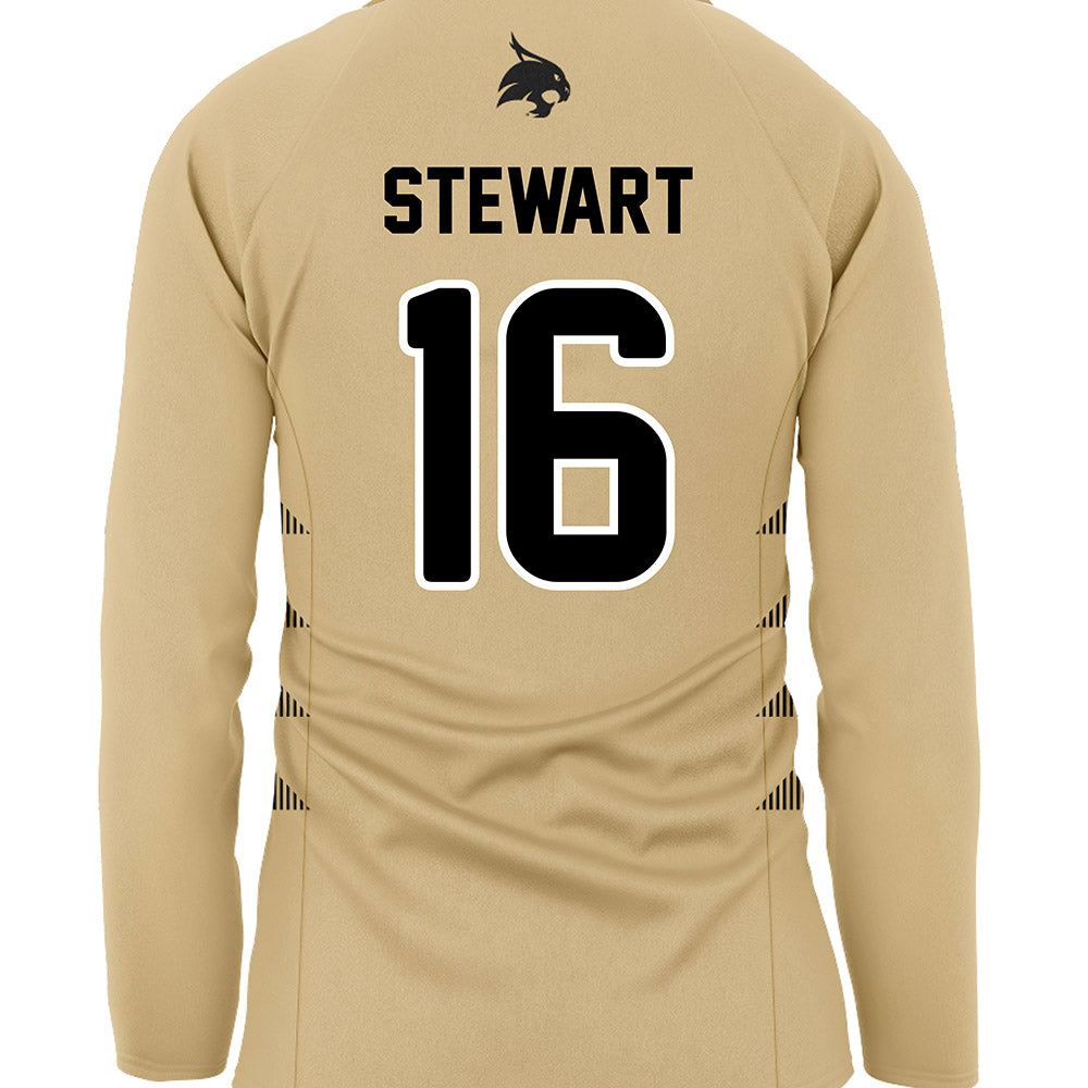 Texas State - NCAA Women's Soccer : Addison Stewart - Gold Soccer Jersey-1