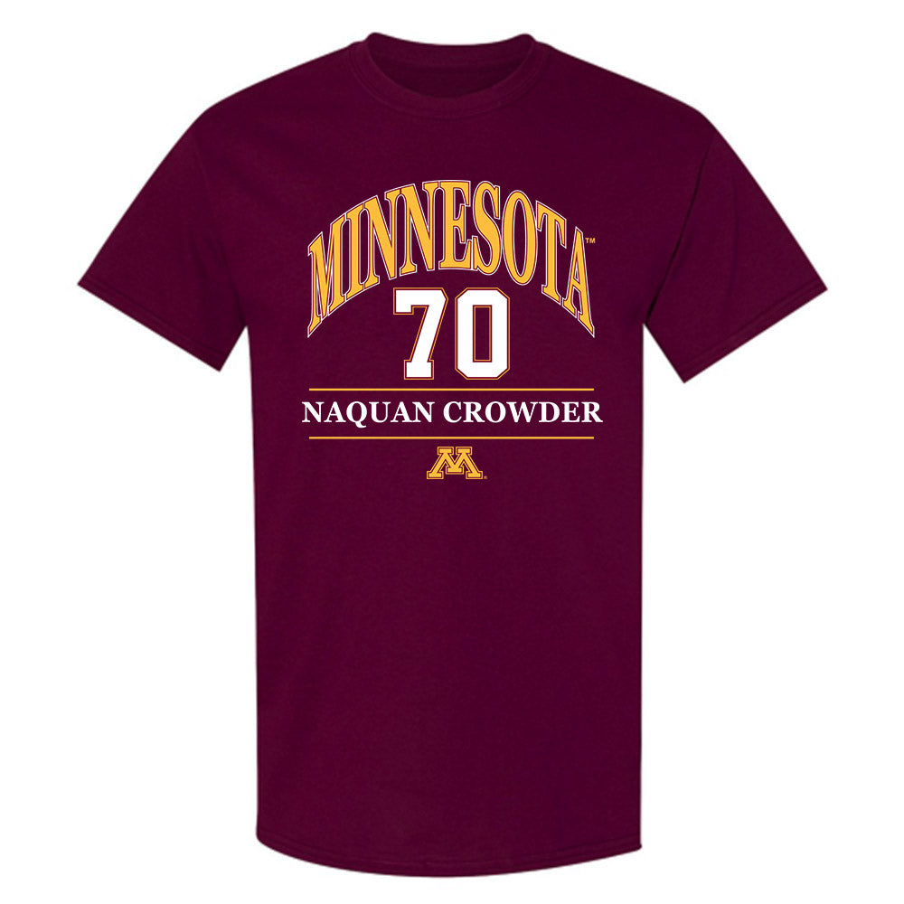 Minnesota - NCAA Football : Naquan Crowder - Classic Fashion Shersey T-Shirt-0
