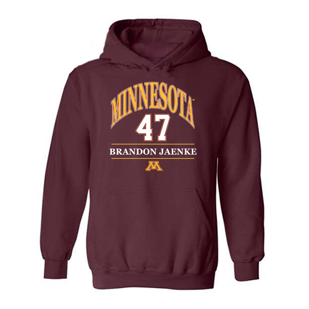 Minnesota - NCAA Baseball : Brandon Jaenke - Classic Fashion Shersey Hooded Sweatshirt-0