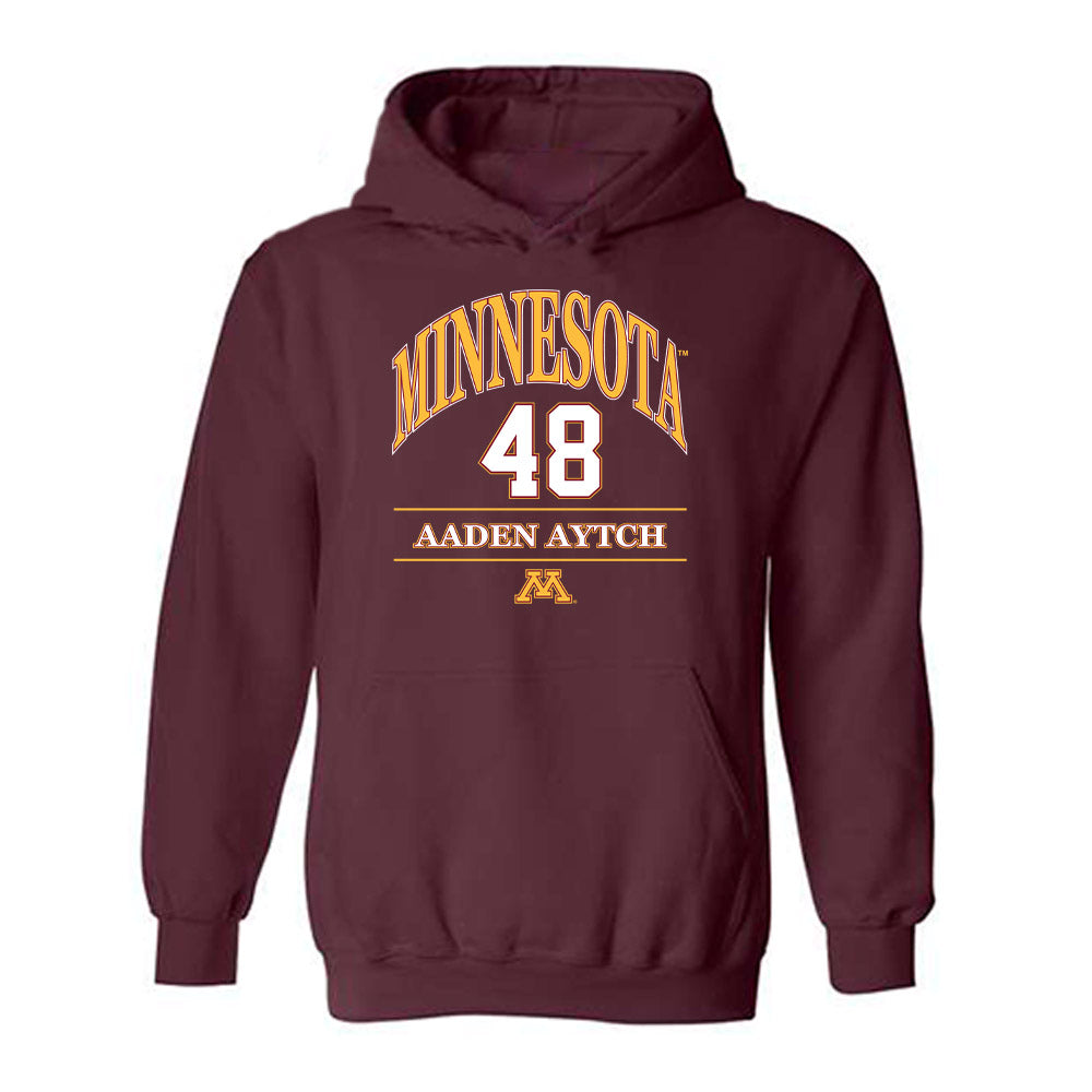 Minnesota - NCAA Football : Aaden Aytch - Classic Fashion Shersey Hooded Sweatshirt-0