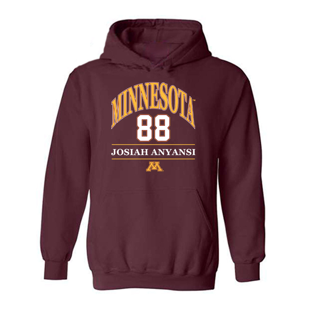 Minnesota - NCAA Football : Josiah Anyansi - Classic Fashion Shersey Hooded Sweatshirt-0