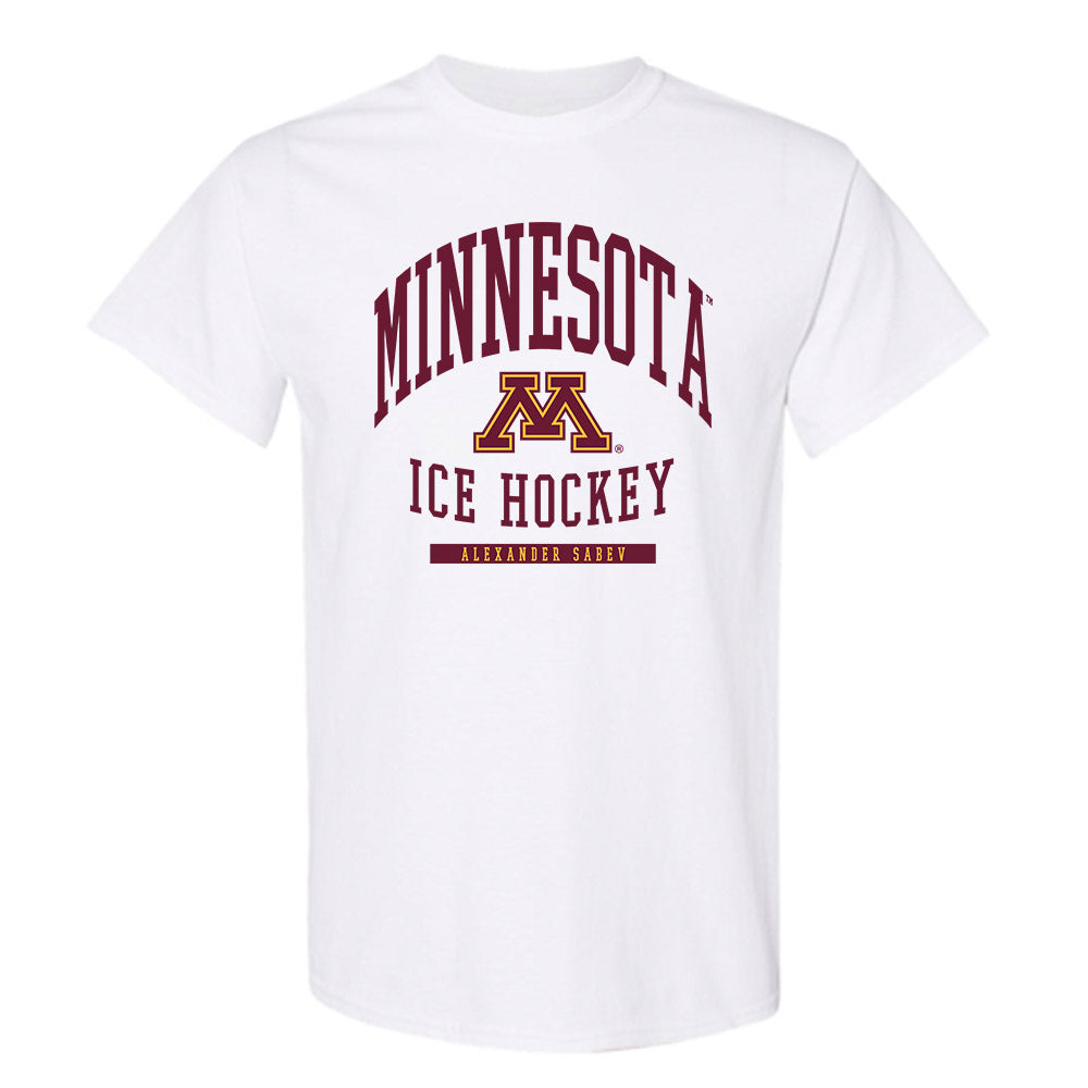 Minnesota - NCAA Men's Ice Hockey : Alexander Sabev - Classic Fashion Shersey T-Shirt-0